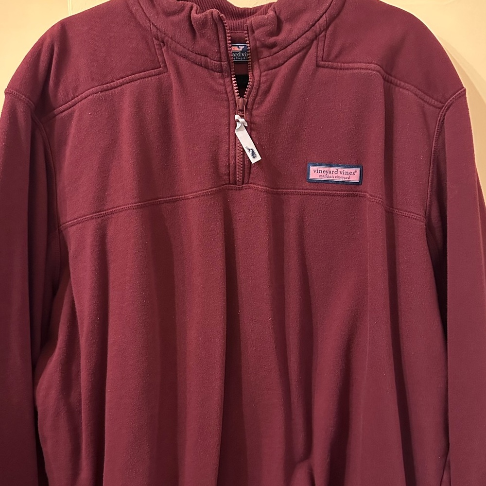 Vineyard vines maroon half zip